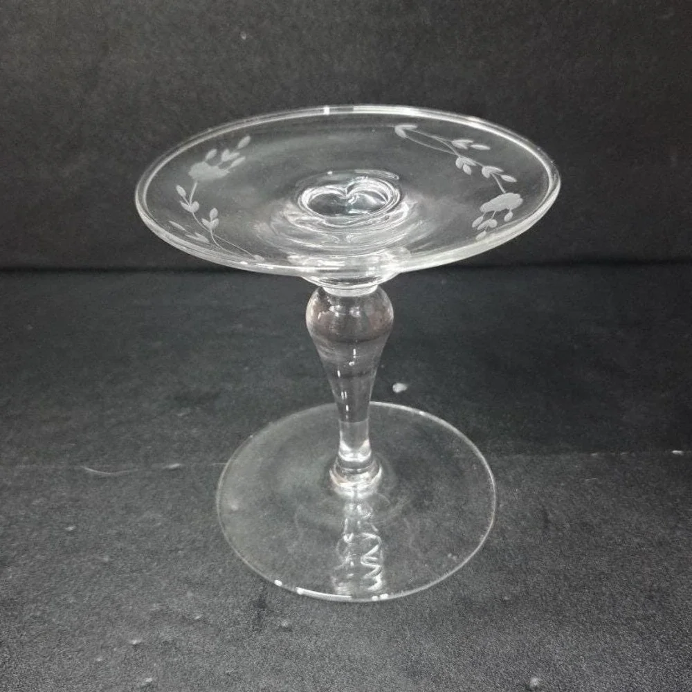 Princess‎ House Heritage Crystal Candlestick, Etched Floral Glassware, 5